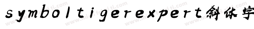 symbol tiger expert斜体字体下载字体转换